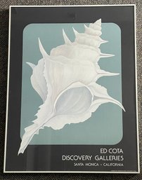 1982 ED COTA Seashell Poster Print Art Discovery Galleries Santa Monica