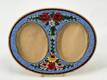 Italian Micro Mosaic Double Oval Picture Frame
