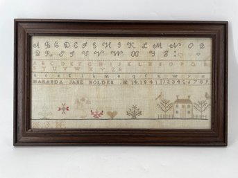 Antique Needlework Sampler