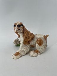 Vintage Cocker Spaniel Figurine Signed B. Wood
