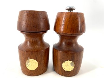 Pair Of  Wooden Salt And Pepper Mill