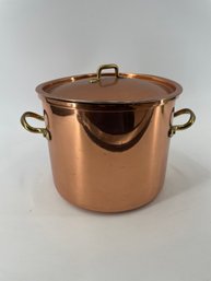 8' X 7' Copper Stock Pot And Lid
