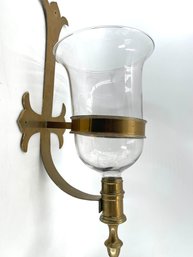 Spanish Revival Brass Hurrican Wall Sconce