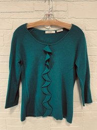 Neiman Marcus Cashmere Emerald Sweater Size Small