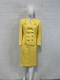 Herbert Grossman Two Piece Suit In Yellow Size 6