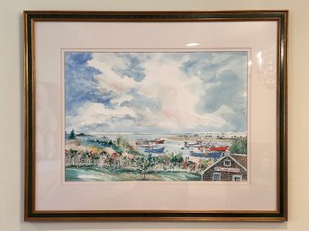 Large Nautical Watercolor Signed LE Doust 1999