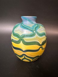 Signed Art Glass Vase