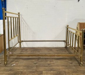 Antique Twin Size Heavy Brass Bed