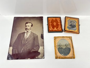 Collection Of Antique Photos, Including Tin Type, Daguerreotype