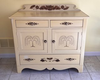 Antique Hand Stenciled Hitchcock Sideboard