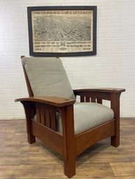STICKLEY Cherry Bow Arm Reclining Morris Chair