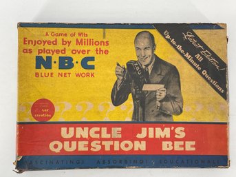 Vintage 1940's Kress Uncle Jim's Nbc Question Bee Boardgame