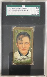 1911 T205 Christy Mathewson Sovereign Back SGC 1.5
