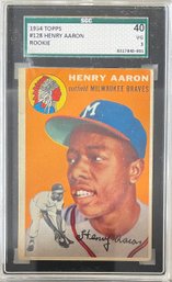 1954 Topps Hank Aaron Rookie SGC 3