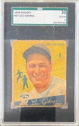 1934 Goudey Lou Gehrig #37  SGC 2