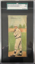 1911 T201 Mecca Christy Mathewson Bridwell SGC 2