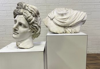 Apollo Belvedere Marble Bust AS IS