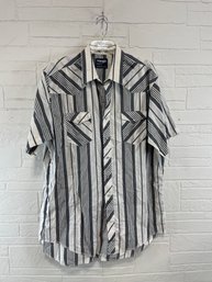 Vintage Men's Wrangler Cow Boy Cut Short Sleeve Shirt