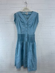 Vintage 'Annetta' Sleeveless Blue Dress