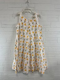 White Yellow Floral Dress