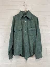 Vintage Green Marbled Wool Shirt