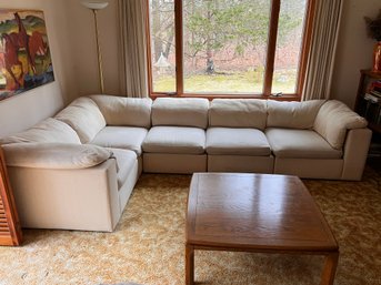 Mid-Century Modern Cream Modular Sofa, 1960s By Carter
