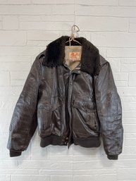 Vintage Men's 'Excelled' Leather Bomber Jacket Size 40R