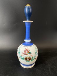 Chinese Painted Glass Barber Bottle With Stopper