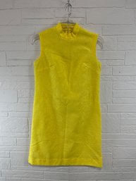 Vintage Bright Yellow A-Line Dress By 'Beeline'