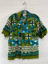 Vintage Men's Polynesian Shirt By Richard Douglas