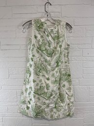 Vintage Asian Motif Toile Sleeveless Dress