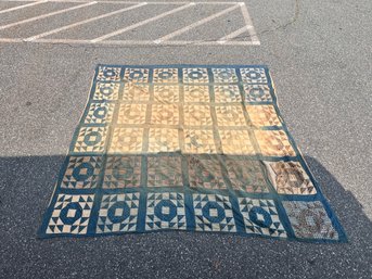 Antique Indigo Quilt - As Is