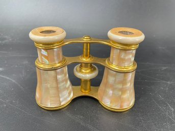 Antique French Lemaire Mother-of-pearl And Brass Opera Glasses