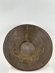 Primitive Punched Tin Colander