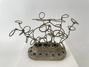 Vintage Metal Wire Coil Flower Frog