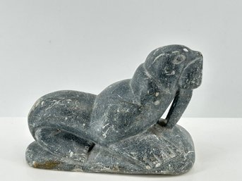 Vintage Inuit Soapstone Carving Of A Walrus
