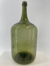 Antique Demijohn Olive Green Bottle