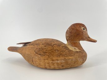 Ed Klass Hand-carved Wooden Duck Decoy
