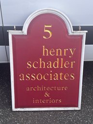 Vintage Architecture And Interiors Double Sided Wooden Sign