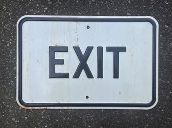 Vintage Heavy Metal Exit Sign