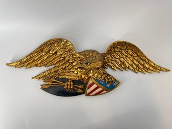 Carved Wooden Eagle Plaque