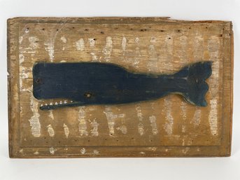 Primitive Whale Wall Decor Signed K. Emack, Old Saybrook, Conn