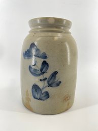 Cobalt Blue Decorated Salt Glaze Crock