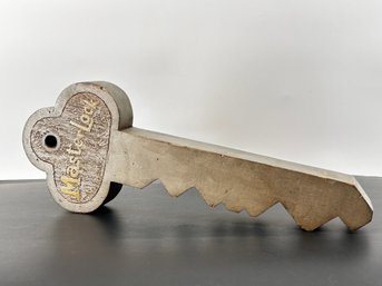 Master Lock Hand Carved Trade Sign, Original Paint