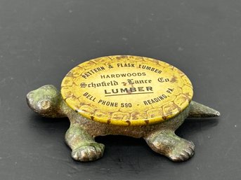 Schofield Lance Co Advertising Turtle Paperweight