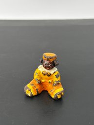 Antique Hubley Cast Iron Sitting Boy Paperweight