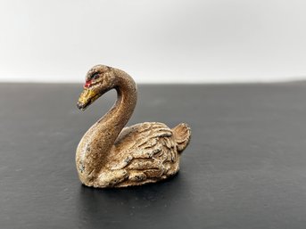 Antique Hubley Cast Iron Swan Place Card Holder