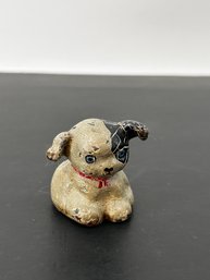 Antique Cast Iron Boston Terrier Puppy Pencil Holder