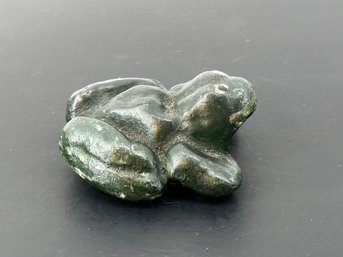 19th C. Cast Iron Naughty Male Frog Paperweight