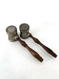 Vintage Pewter Salt And Pepper Shaker